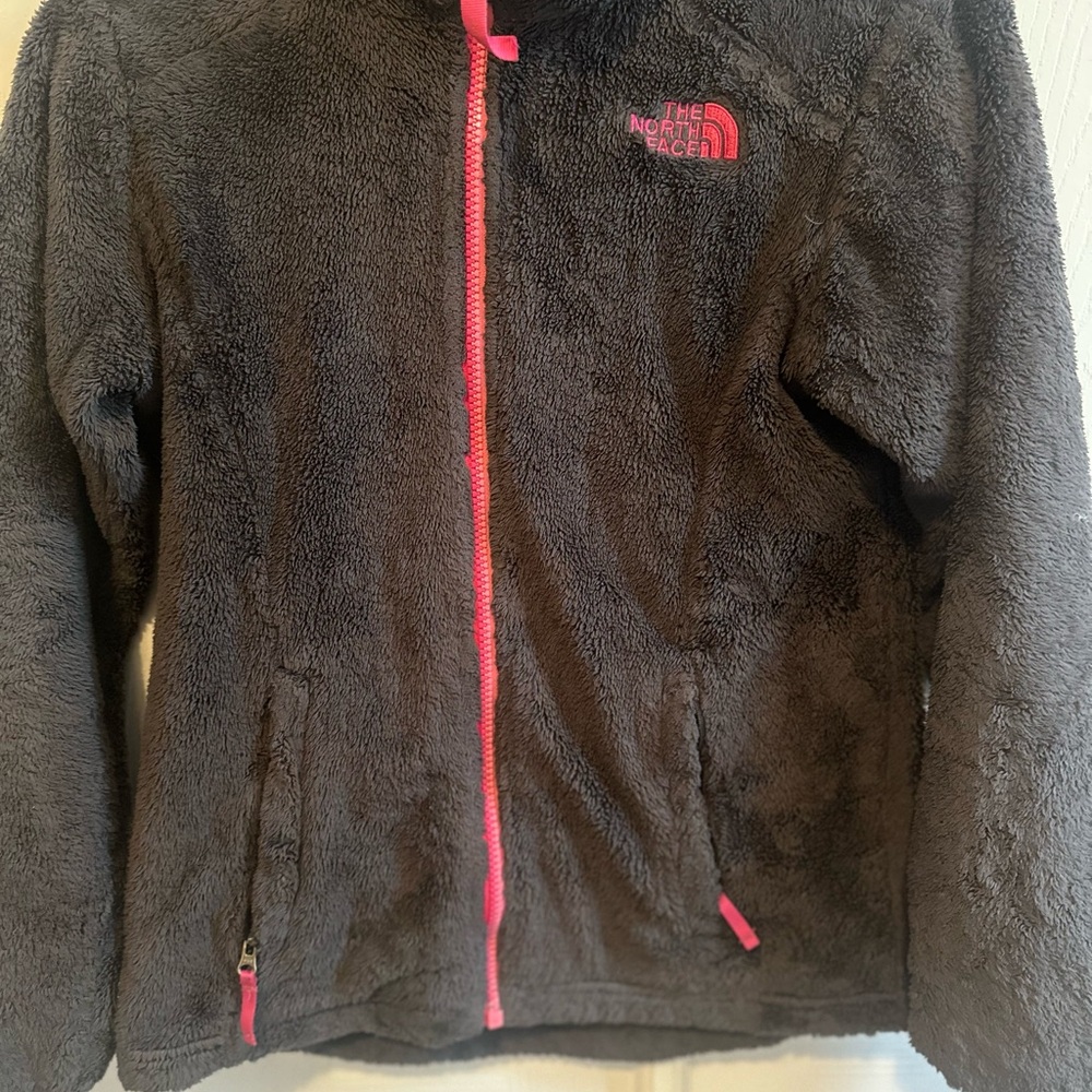 The North Face Kids Jacket - Gray with Pink Accents
